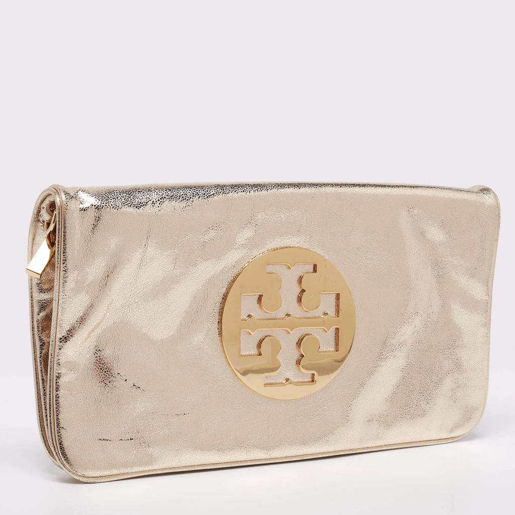 商品[二手商品] Tory Burch|Tory Burch Metallic Gold Leather Reva Chain Clutch,价格¥1022,第3张图片详细描述