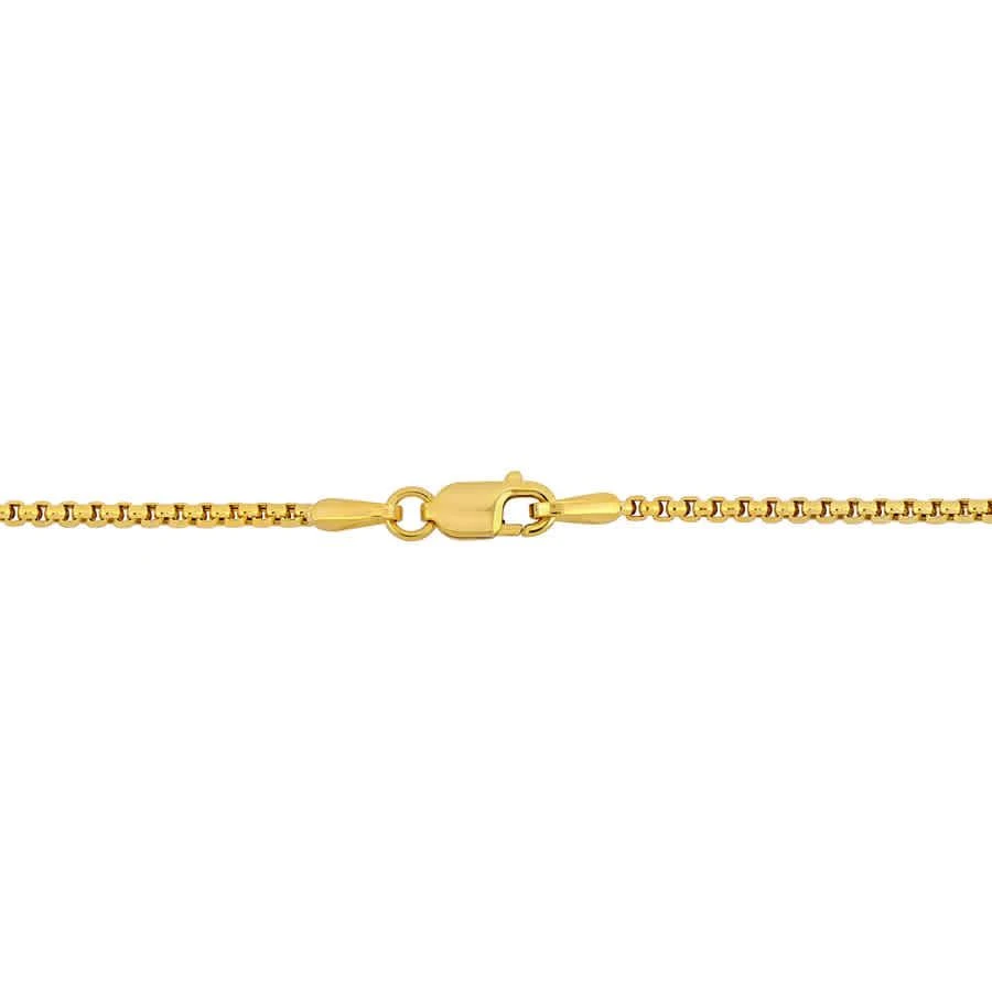 商品Amour|1.6mm Hollow Round Box Link Chain Necklace in 10k Yellow Gold - 20 in,价格¥1445,第2张图片详细描述