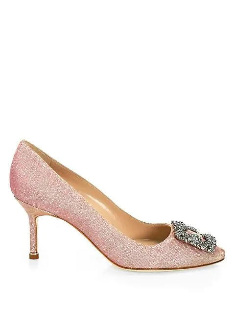 商品Manolo Blahnik|Hangisi 70 经典中鞋,价格¥7669,第1张图片