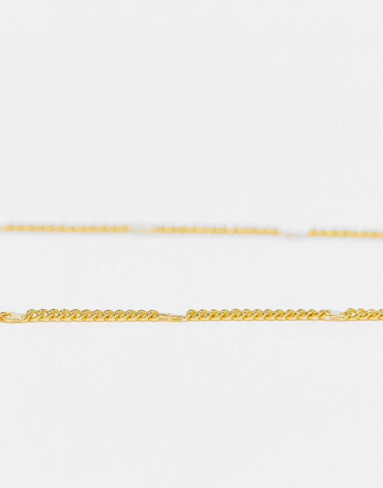 商品ASOS|ASOS DESIGN 14k gold plated necklace with puff heart pendant,价格¥106,第2张图片详细描述