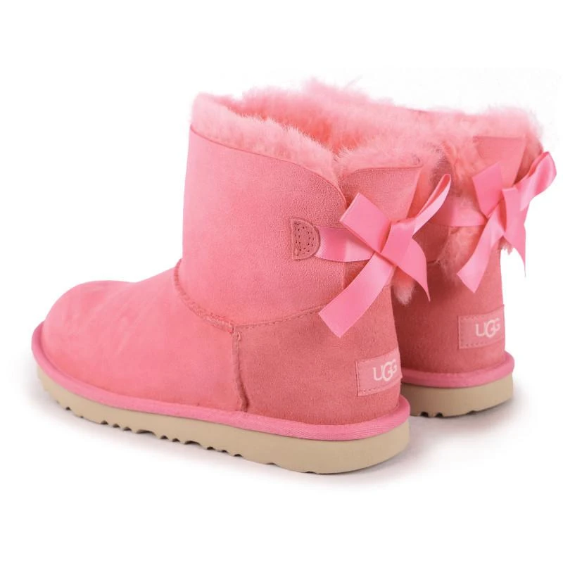 商品UGG|Bows detailing leather logo ankle boots in pink,价格¥2104,第2张图片详细描述