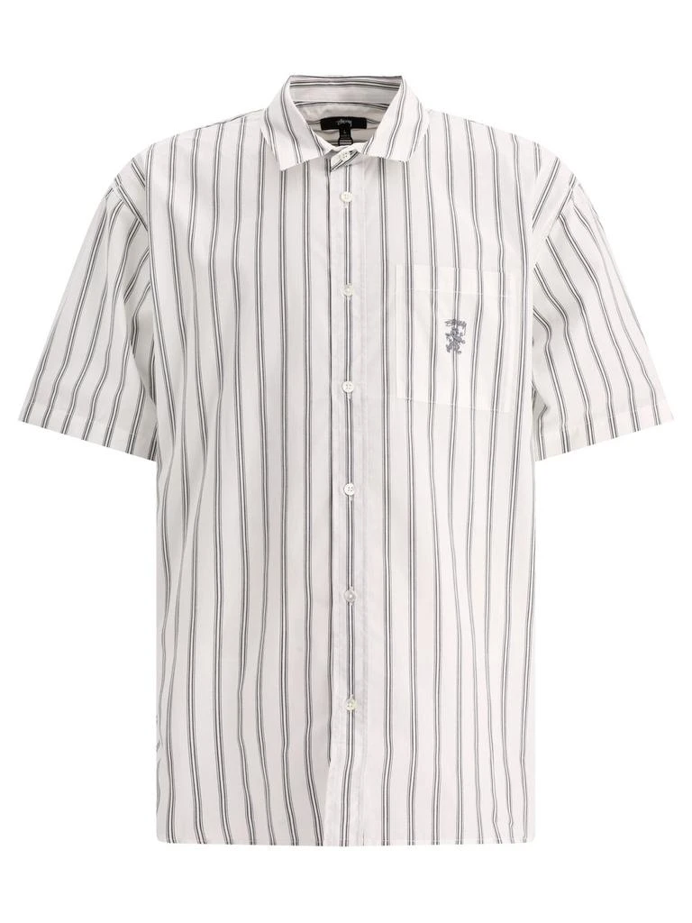 商品STUSSY|Stüssy Logo-Embroidered Striped Shirt,价格¥1109,第1张图片