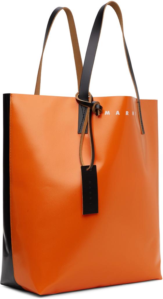 Orange & Black PVC Shopping Tote商品第2张图片规格展示