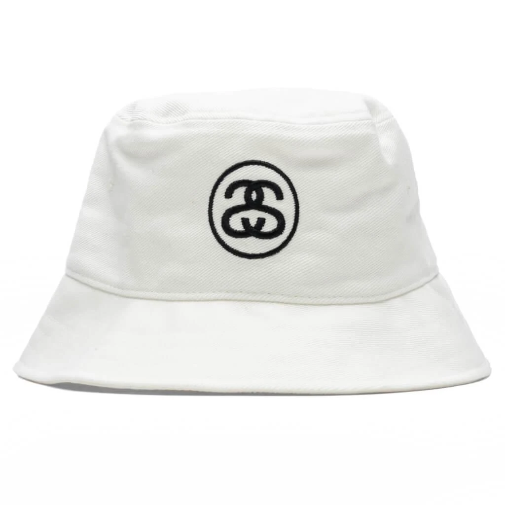 商品STUSSY|Stussy SS Link Deep Bucket Hat - White,价格¥343,第1张图片