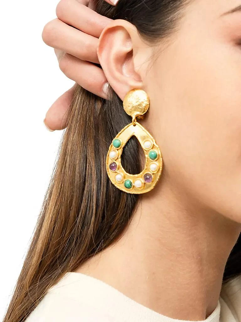 商品Sylvia Toledano|Thalita 22K-Gold-Plated &amp; Multi-Gemstone Drop Earrings,价格¥1649,第3张图片详细描述