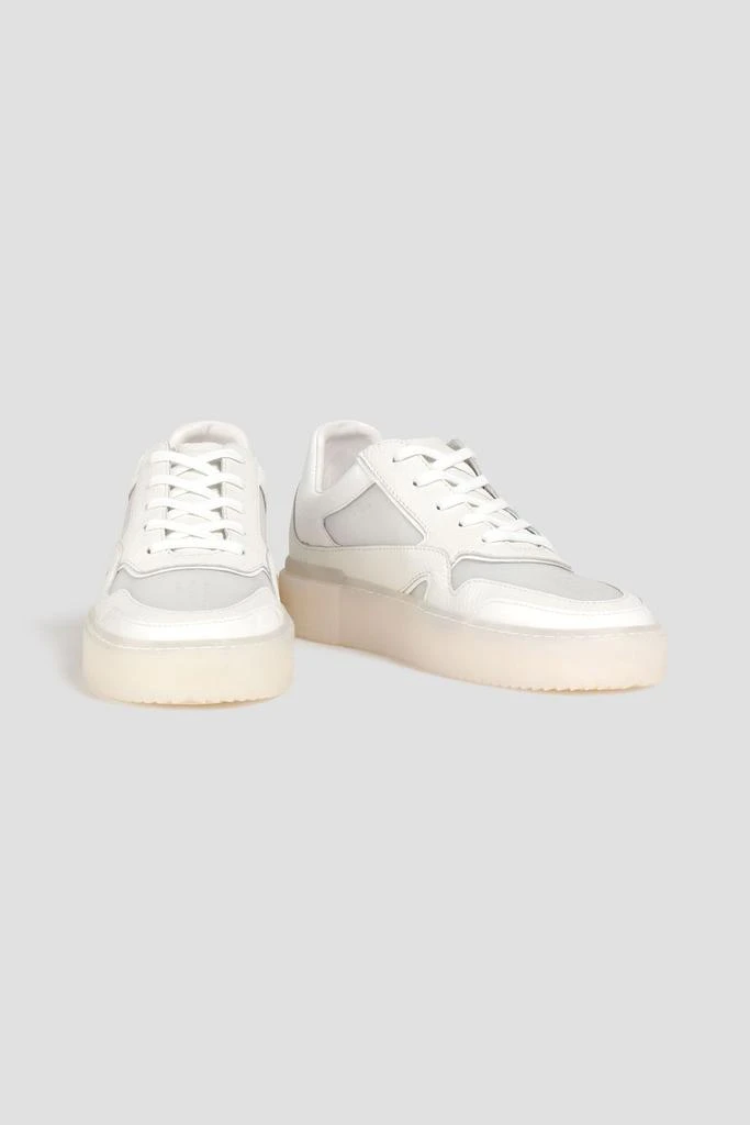 商品Stuart Weitzman|Ryan PVC-paneled textured-leather sneakers,价格¥1320,第2张图片详细描述