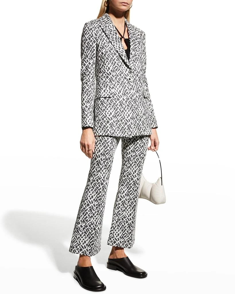 商品ROSETTA GETTY|Crosshatch-Print Peak Lapel Jacket,价格¥2849,第3张图片详细描述