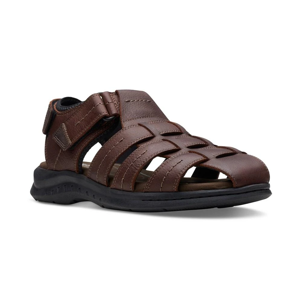 商品Clarks|Men's Walkford Fish Tumbled Leather Sandals,价格¥414,第1张图片