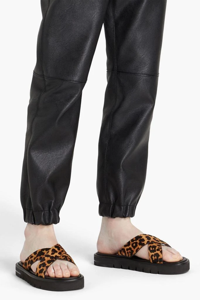 商品Stuart Weitzman|Leopard-print calf hair sandals,价格¥428,第2张图片详细描述