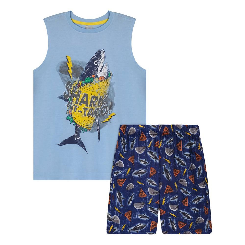 Little Boys Tank Top and Shorts Pajama Set, 2 Piece商品第1张图片规格展示