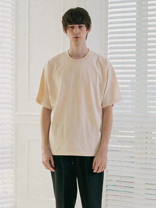 商品PAPERBOY|Basic Essential Chain Short Sleeve T Shirt Cream,价格¥407,第2张图片详细描述