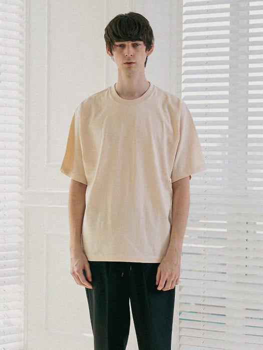 商品PAPERBOY|Basic Essential Chain Short Sleeve T Shirt Cream,价格¥402,第4张图片详细描述