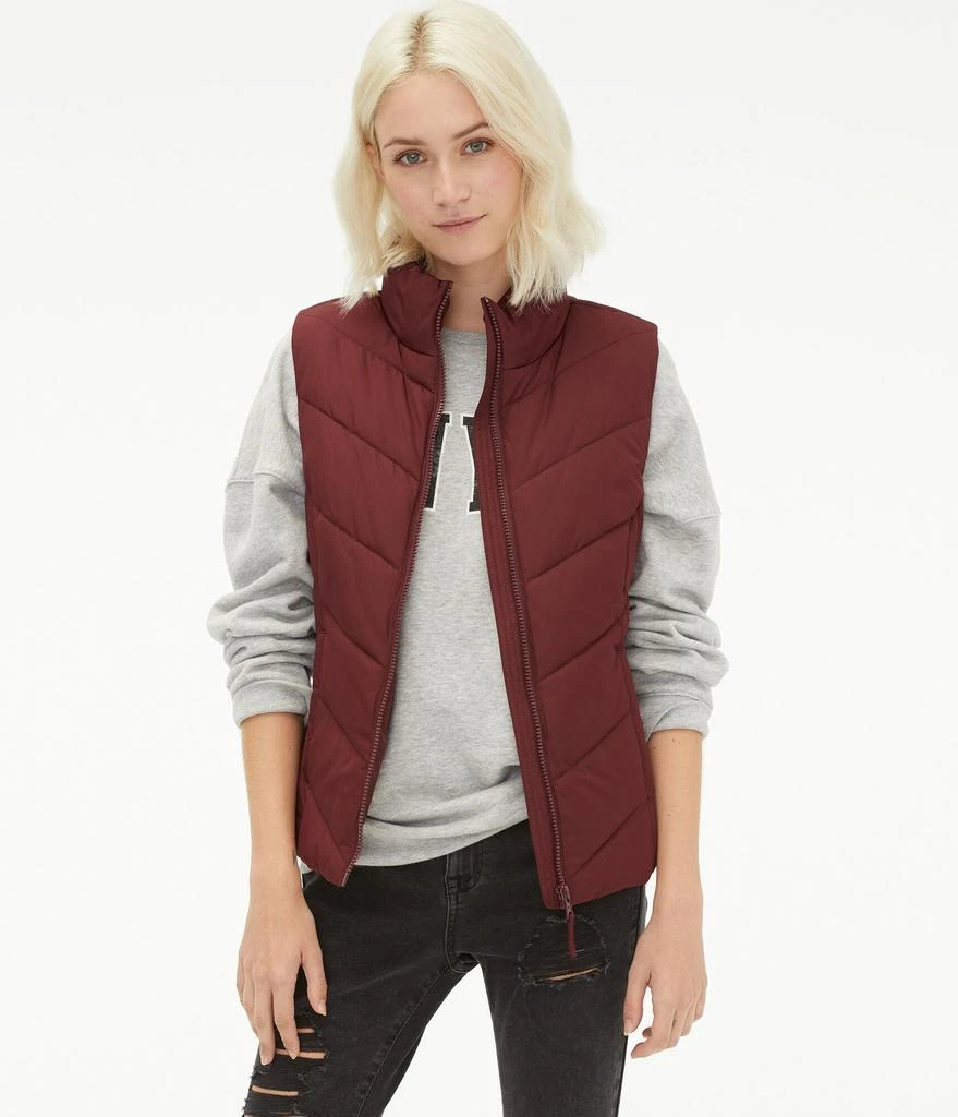 Aeropostale Women's Chevron Lightweight Puffer Vest 商品