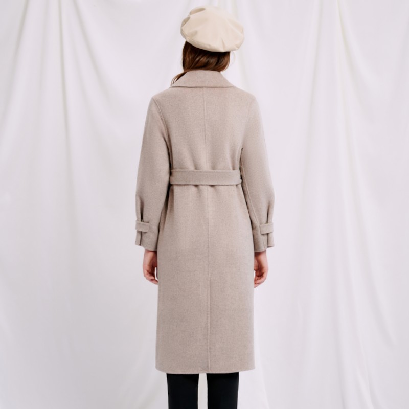 Enola Wool Coat - Oatmeal | Enola羊毛大衣 - 燕麦色商品第9张图片规格展示