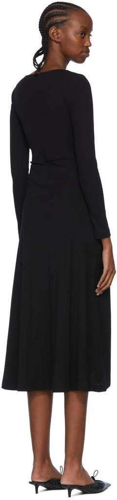 商品ROSETTA GETTY|Black Cotton Midi Dress,价格¥2519,第3张图片详细描述