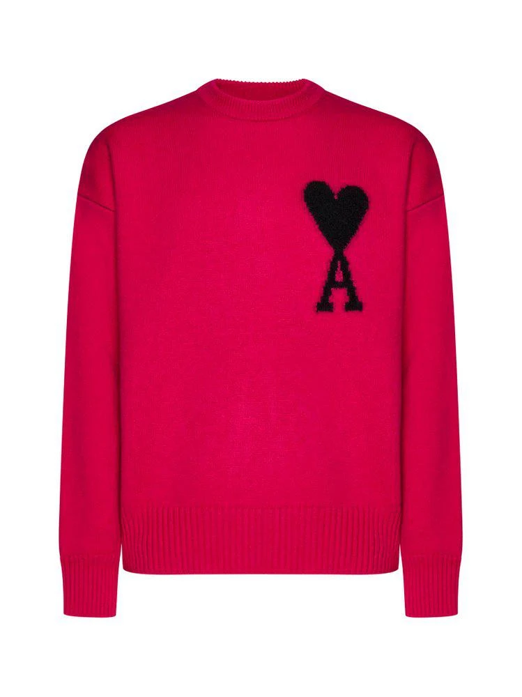 商品AMI|AMI Logo Intarsia Crewneck Knitted Jumper,价格¥2386,第1张图片