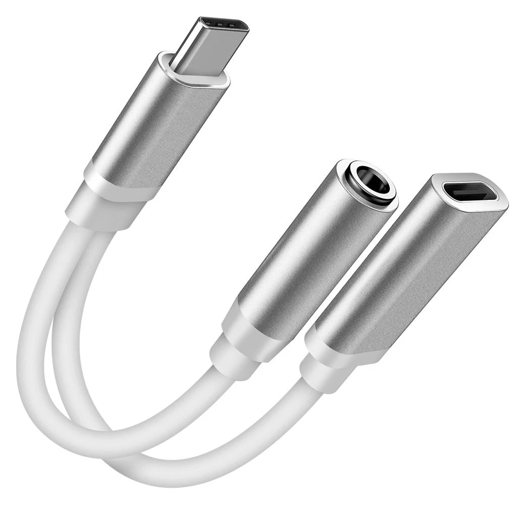 商品Fresh Fab Finds|USB-C to 3.5mm Audio Charging Adapter - Metal Shell, Headphone Jack Splitter, Charger,价格¥136,第2张图片详细描述