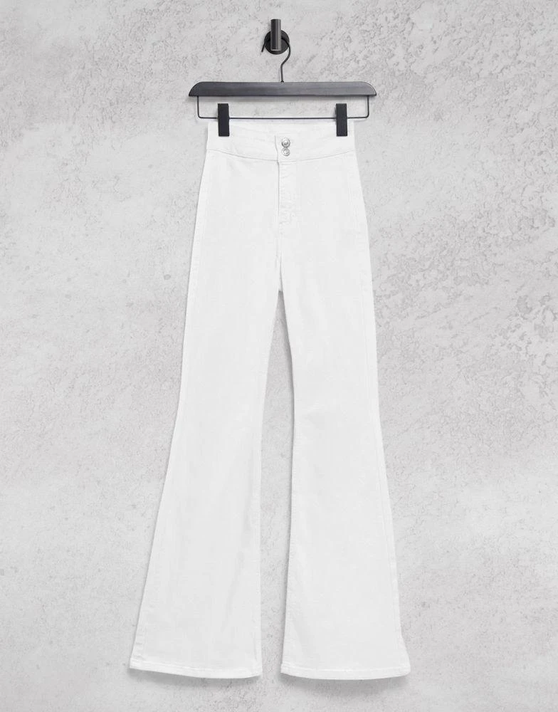 商品Topshop|Topshop joni flared jeans in white,价格¥253,第1张图片