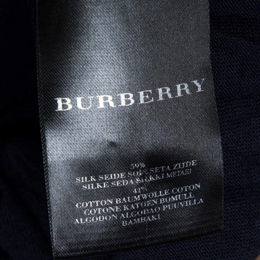 商品[二手商品] Burberry|Burberry Prorsum Navy Blue Silk & Cotton Knit Studded Top S,价格¥1945,第5张图片详细描述