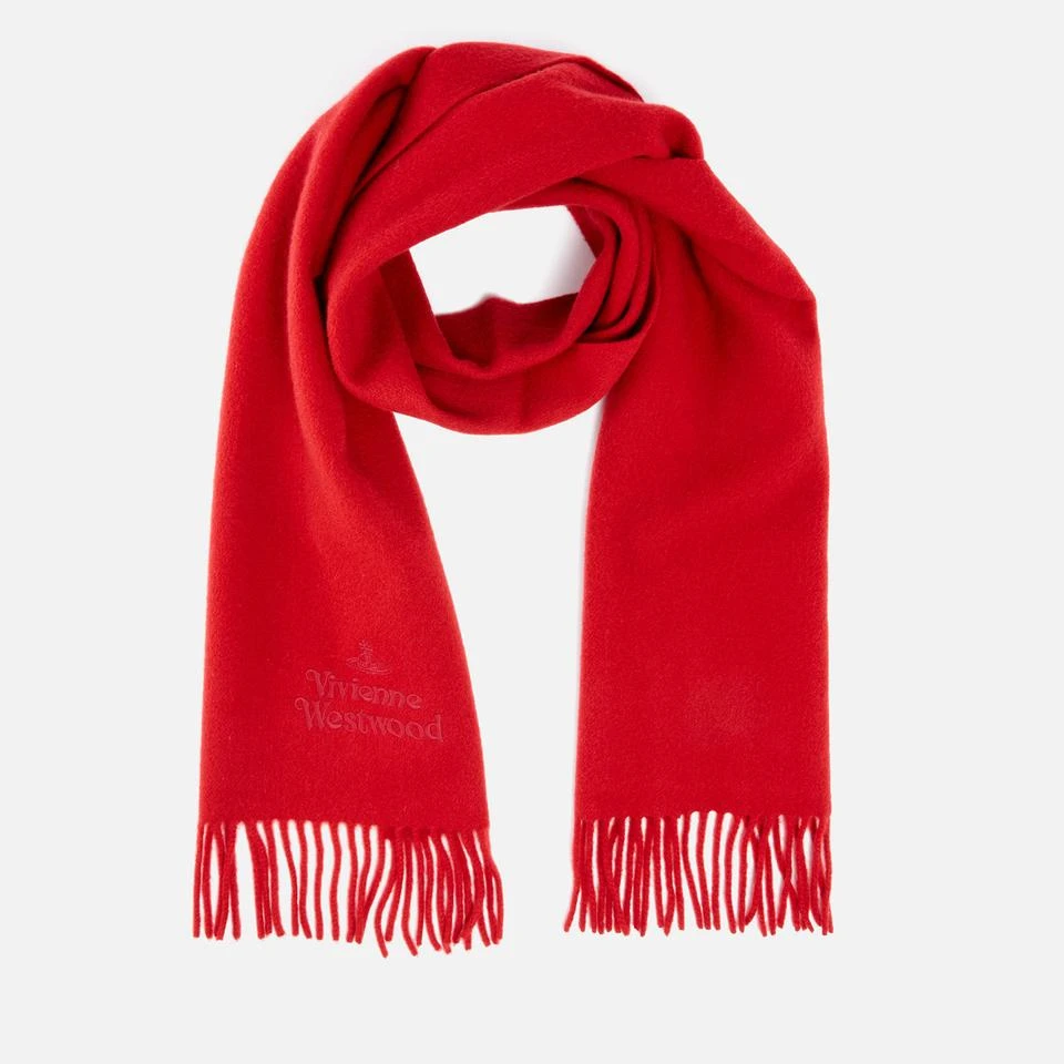 商品Vivienne Westwood|Vivienne Westwood Embroidered Wool Logo Scarf,价格¥918,第1张图片