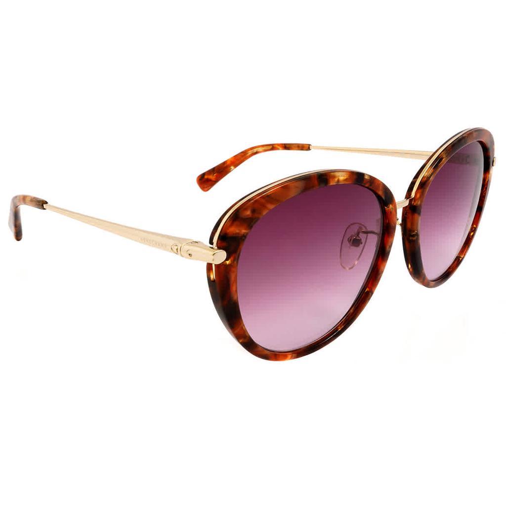 商品Longchamp|Longchamp Brown Oval Ladies Sunglasses LO621SA 203,价格¥413,第1张图片