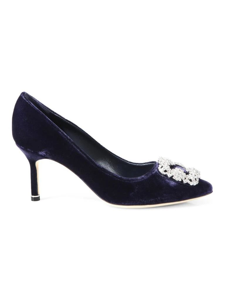 商品Manolo Blahnik|Hangisi 70 丝柔尖头高跟鞋,价格¥5388,第1张图片