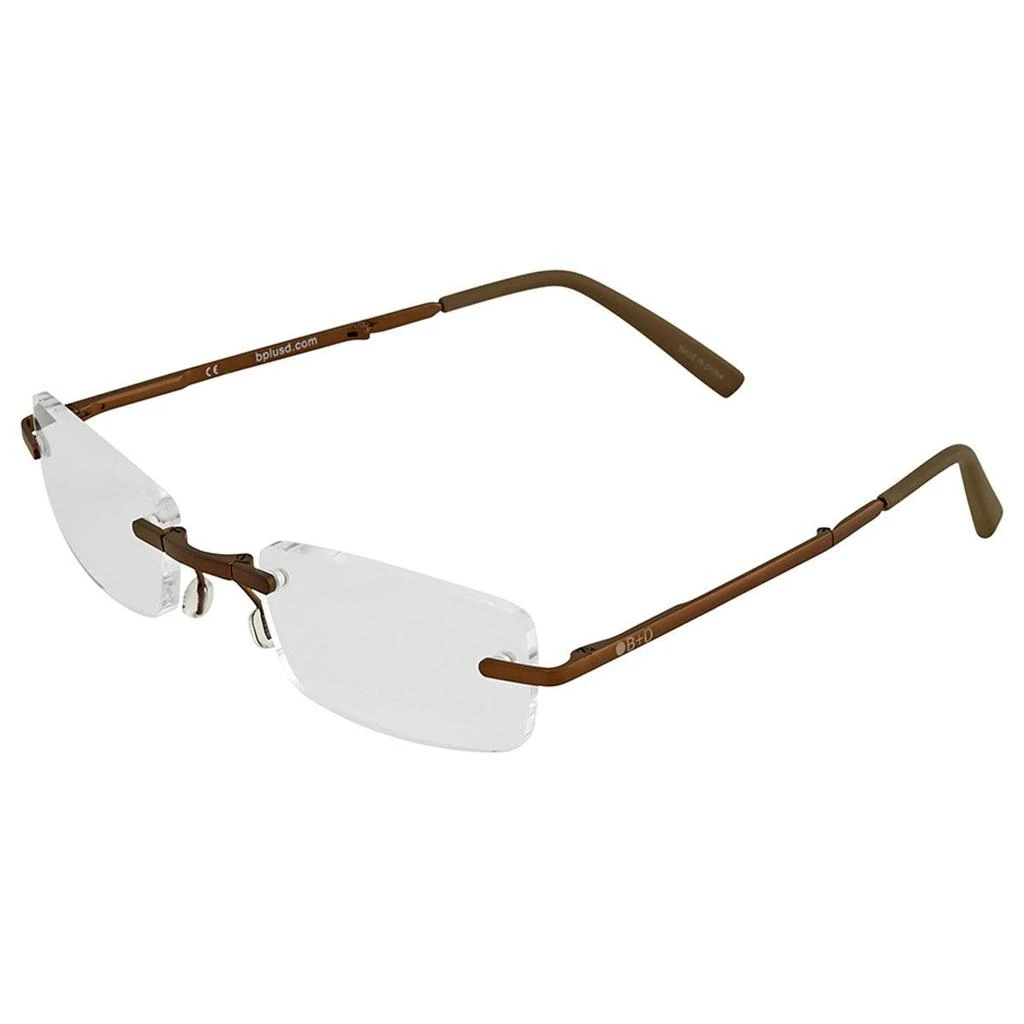 商品B+D|B+D Unisex Eyeglasses - Folding Readers +2.00, Matt Brown/Brown | 2244-38-20,价格¥264,第1张图片