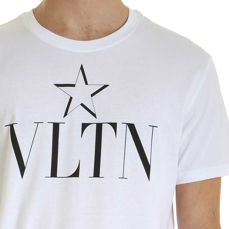 Valentino 华伦天奴 男士白色短袖T恤 TV3MG05P-638-A01商品第2张图片规格展示