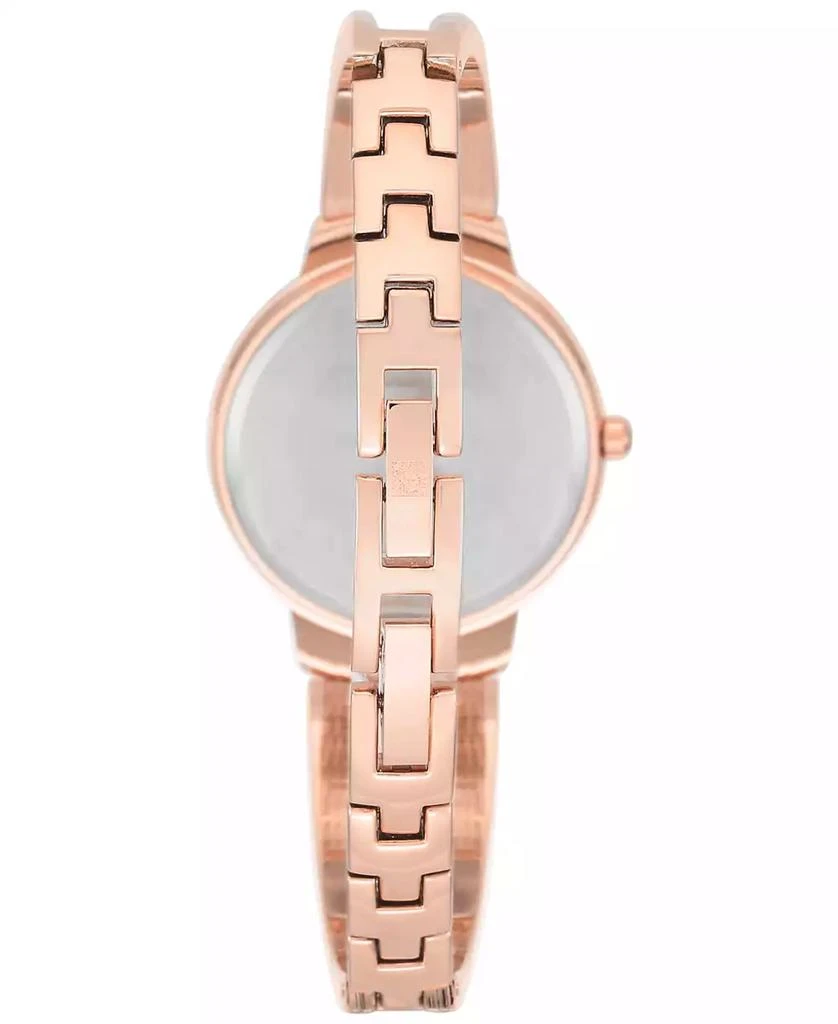 商品Anne Klein|Women's Diamond Accent Rose Gold-Tone Stainless Steel Bracelet Watch 30mm,价格¥292,第3张图片详细描述