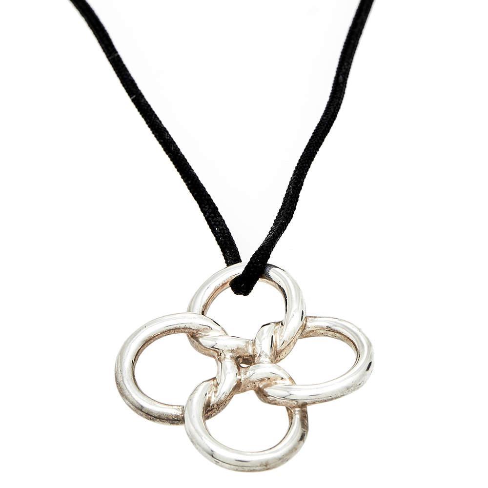 商品[二手商品] Tiffany & Co.|Tiffany & Co. Elsa Peretti Quadrifoglio Motif Silver 925 Pendant,价格¥1026,第1张图片