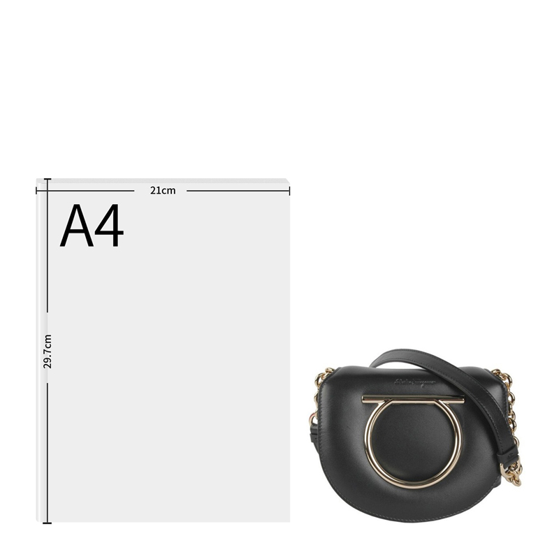 Salvatore Ferragamo 菲拉格慕 女士黑色徽标单肩包 21-H001-691241商品第3张图片规格展示