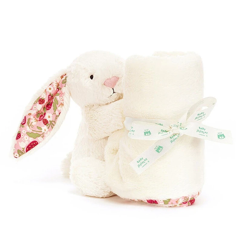 商品Jellycat|Jellycat 奶油色聚酯纤维害羞奶油兔子浆果安抚奶嘴玩偶,价格¥376,第1张图片