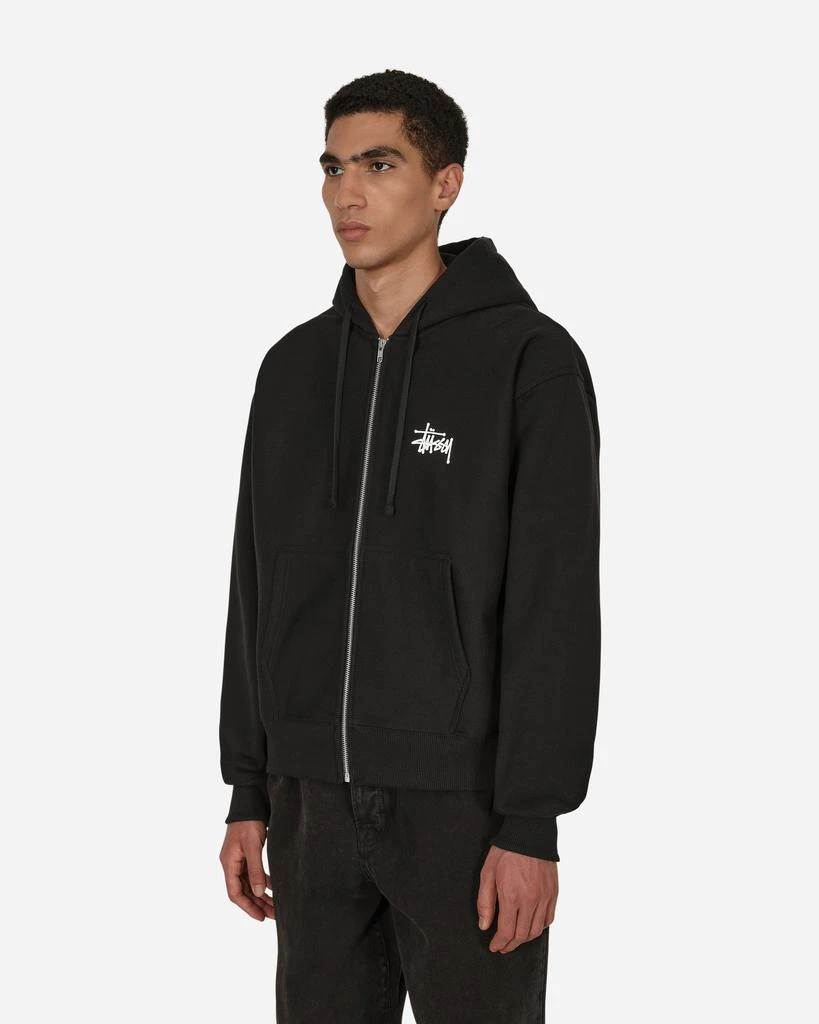 商品STUSSY|Basic Logo Zip Hooded Sweatshirt Black,价格¥1008,第2张图片详细描述