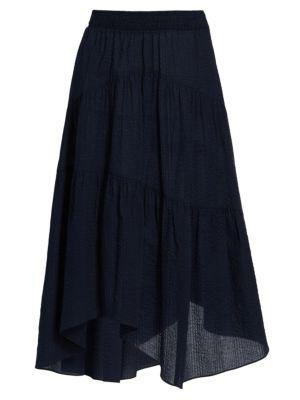 Gathered Seam Midi Skirt商品第5张图片规格展示