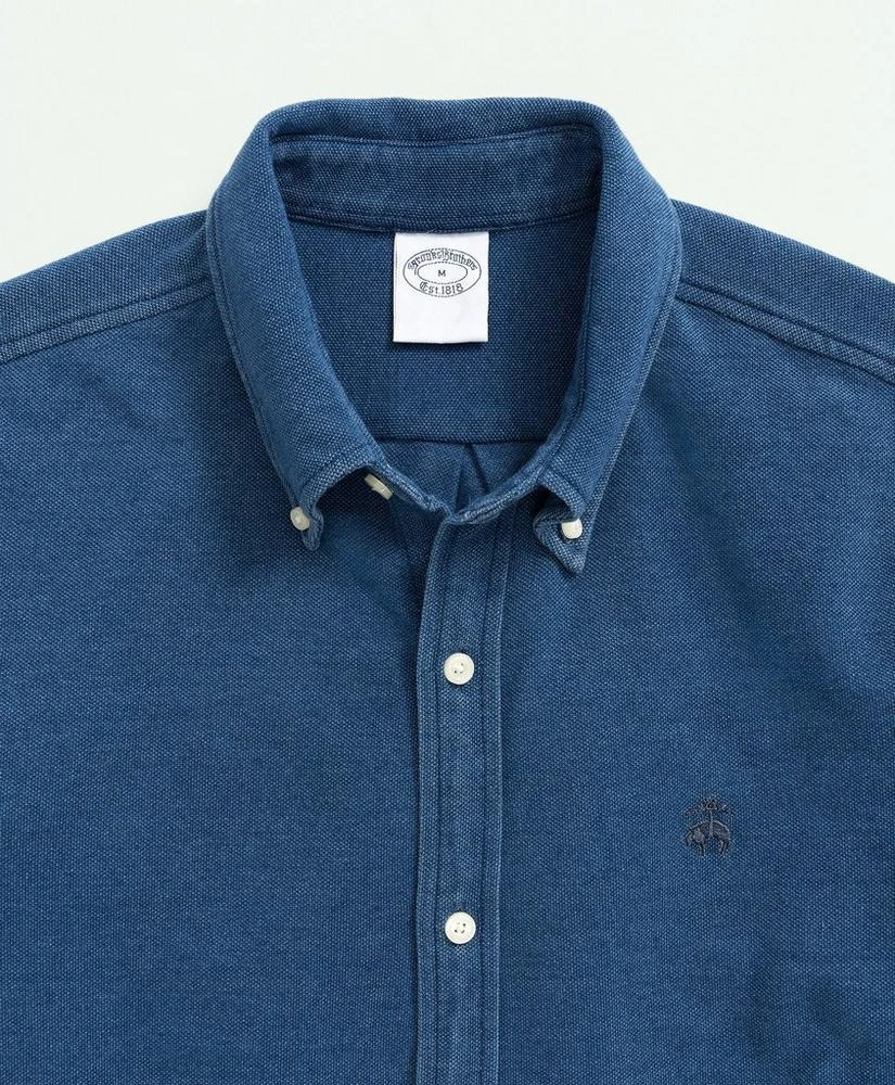 商品Brooks Brothers|Washed Cotton Pique Short-Sleeve Knit Shirt,价格¥391,第5张图片详细描述