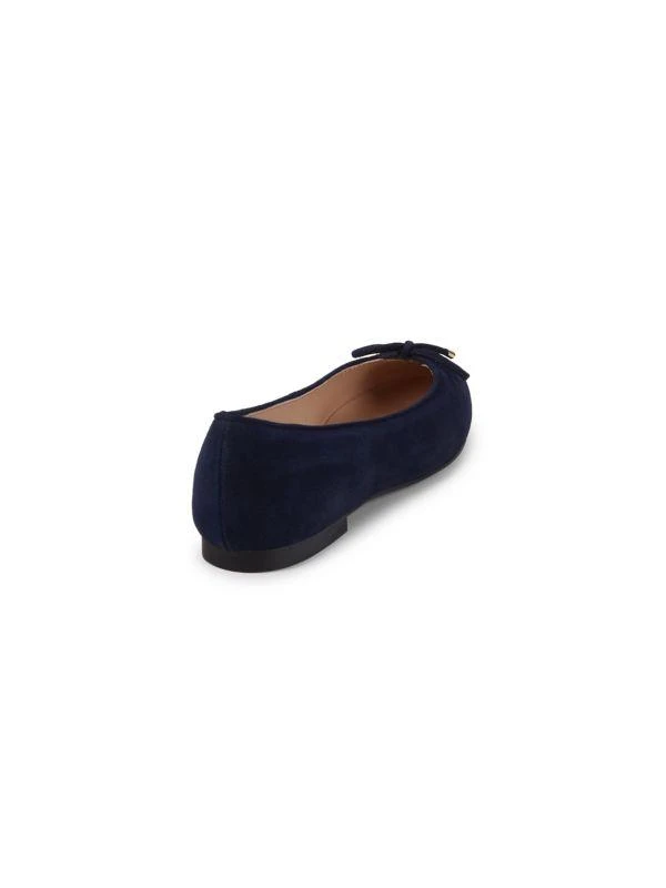 商品Stuart Weitzman|Gabby Bow Suede Ballerina Flats,价格¥1085,第3张图片详细描述