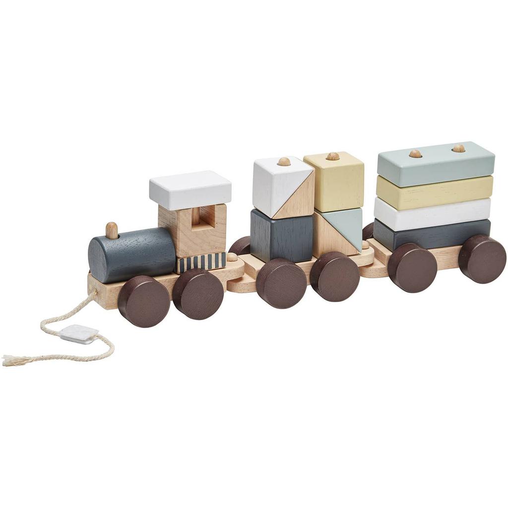 Kids Concept Block Train - Natural商品第1张图片规格展示