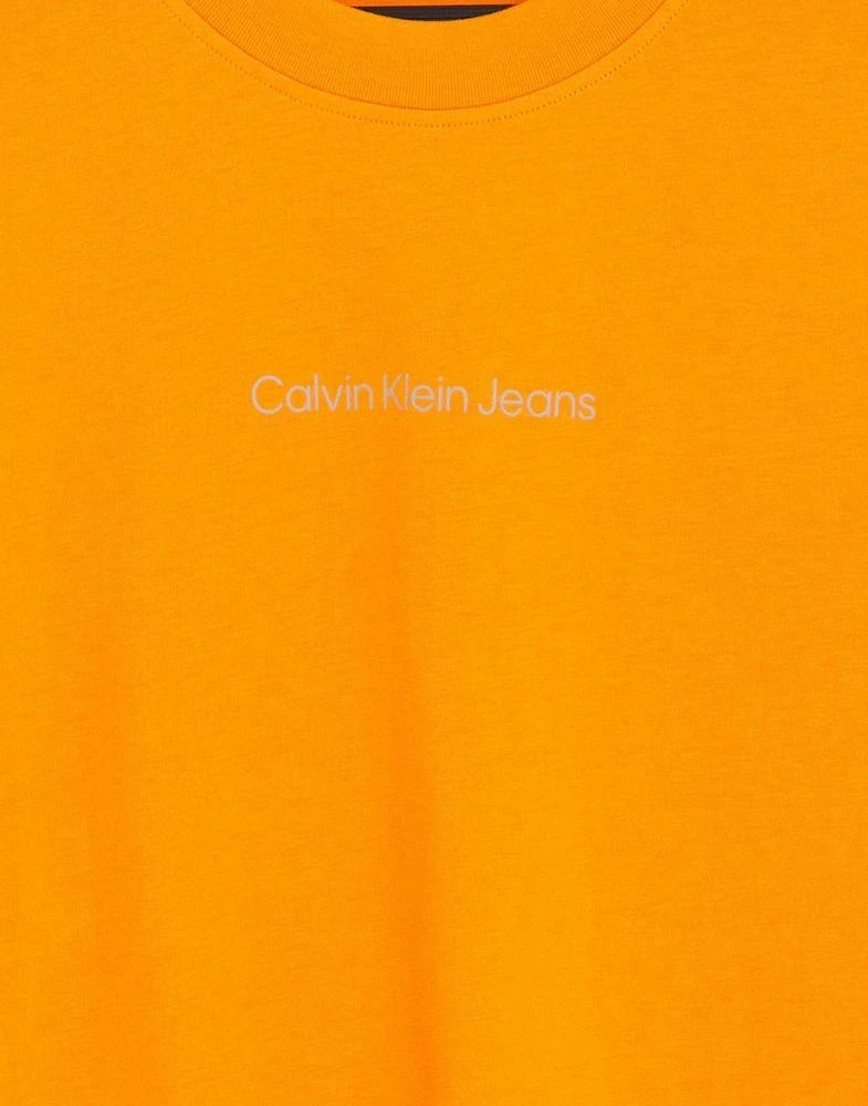 商品Calvin Klein|Calvin Klein Jeans blocking capsule back graphic boxy fit t-shirt in orange exclusive to ASOS,价格¥449,第4张图片详细描述