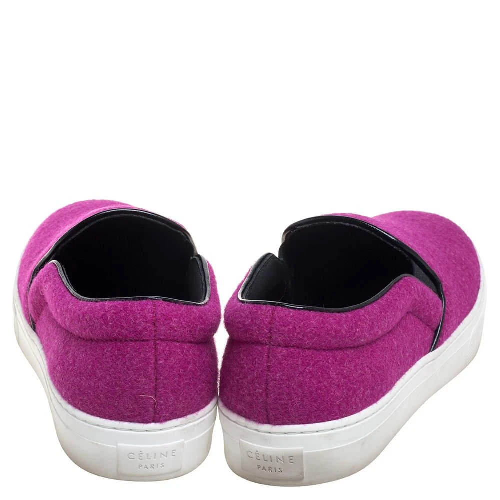 商品[二手商品] Celine|Celine Pink Wool Low Top Slip On Sneakers Size 39,价格¥1965,第5张图片详细描述