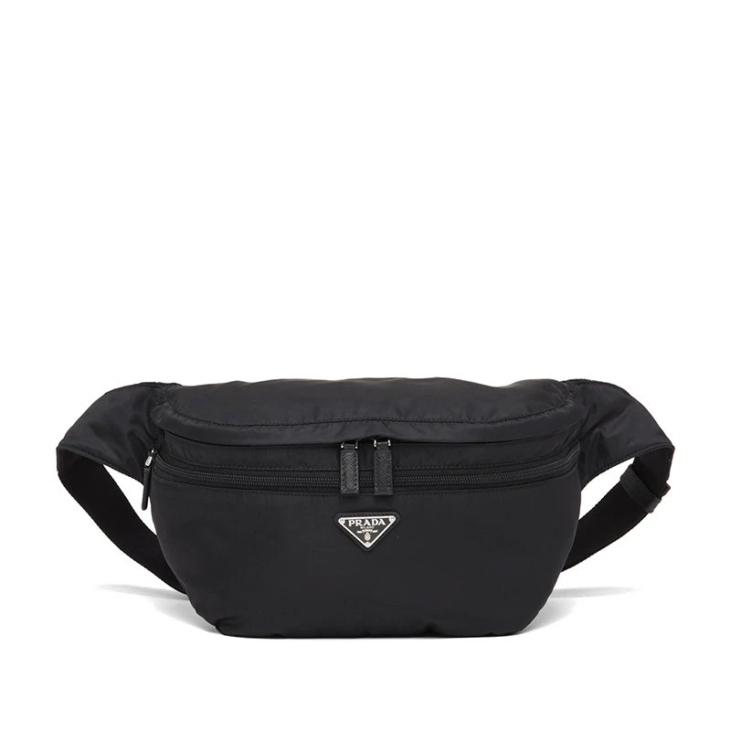 商品Prada|【预售3-7天】PRADA/普拉达 男士黑色尼龙皮革运动腰包2VL038_2DMG_F0002_V_OOO,价格¥11612,第1张图片