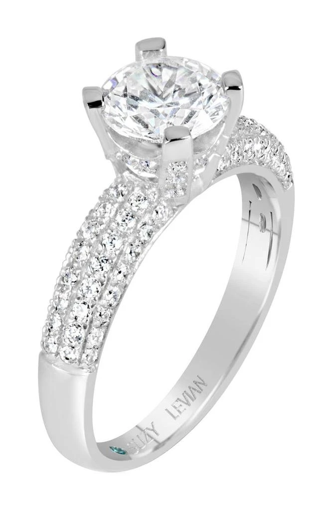 商品Suzy Levian|Bridal Pavé CZ Sterling Silver Engagement Ring,价格¥745,第3张图片详细描述