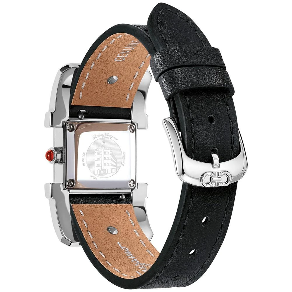 Women's Swiss Ferragamo Square Ingot Brown Double Wrap Leather Strap Watch 20mm 商品