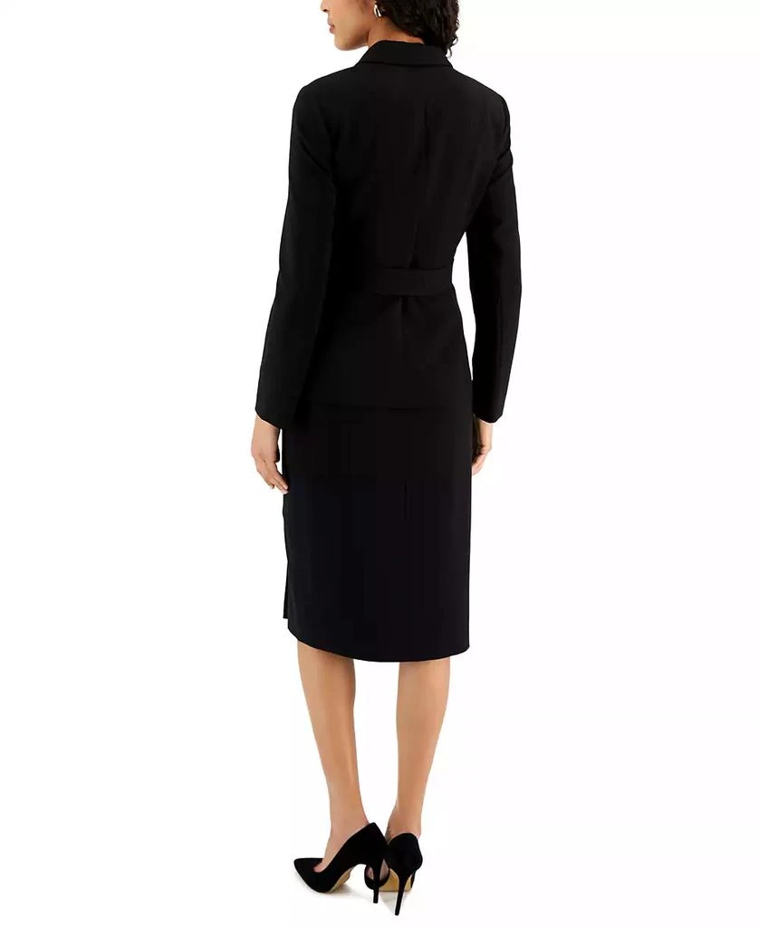 商品Tahari|Women's Asymmetrical Belted Jacket & Pencil Skirt Suit Set,价格¥1684,第2张图片详细描述