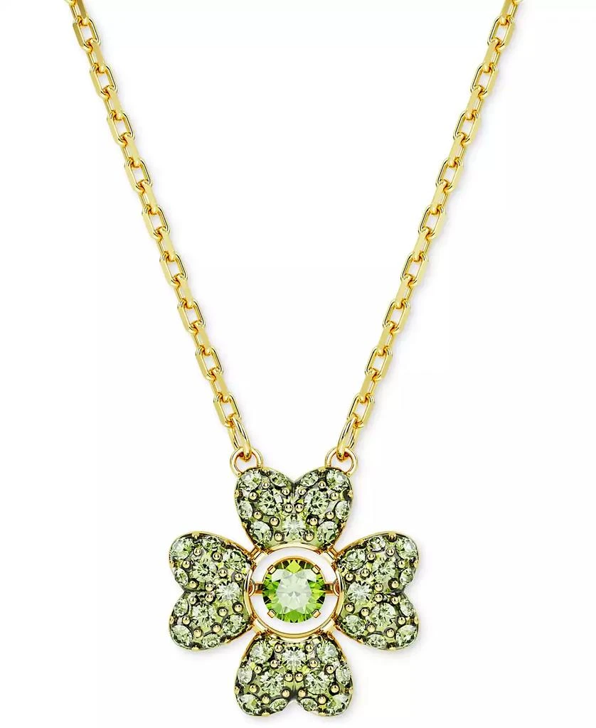 商品Swarovski|Gold-Tone Color Crystal Clover Pendant Necklace, 15" + 2-3/4" extender,价格¥886,第1张图片