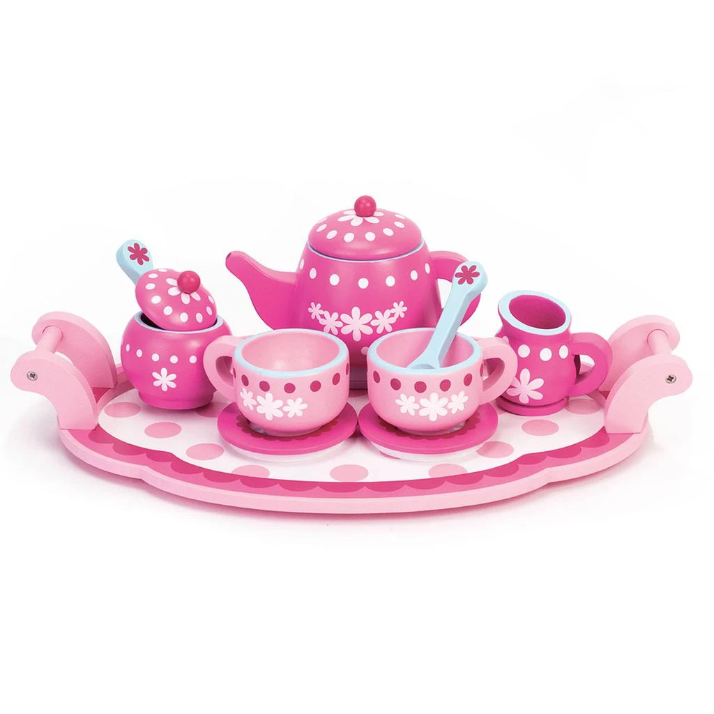 商品Teamson|Sophia’s 10 Piece Wooden Tea Party Set, Pink,价格¥294,第1张图片