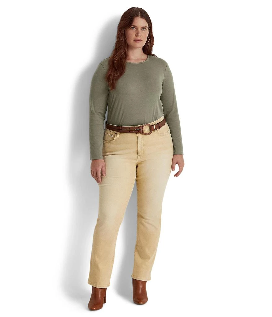 商品Ralph Lauren|Plus Size Cotton-Blend Long Sleeve Top,价格¥449,第4张图片详细描述
