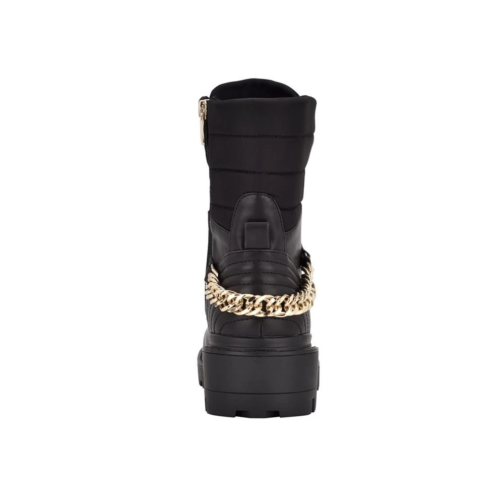 商品Nine West|Women's Ihad Lace Up Chain Combat Booties,价格¥410,第3张图片详细描述