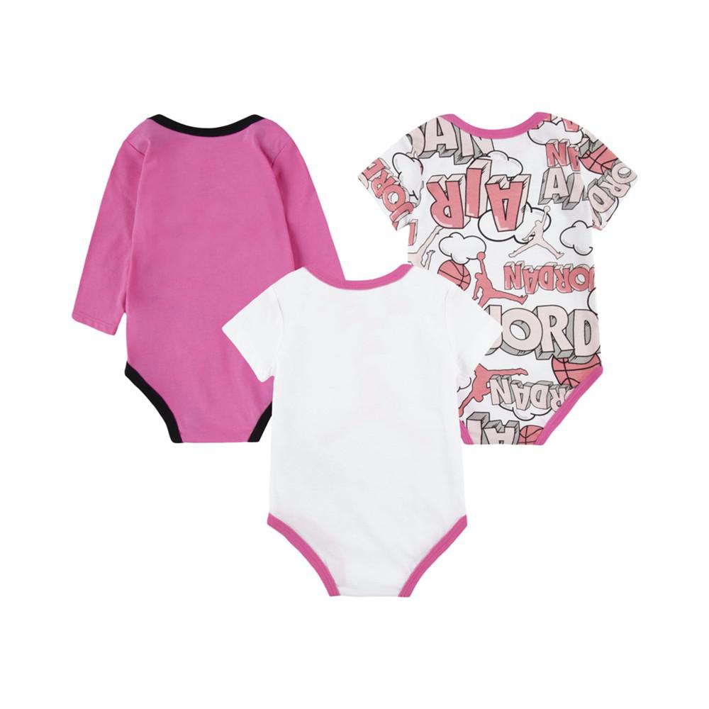 Air Baby Girls Comic Bodysuit, Pack of 3商品第2张图片规格展示