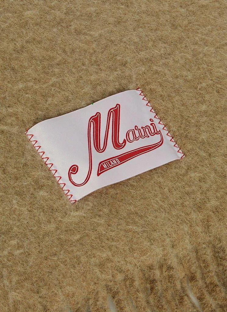 商品Marni|Marni Logo Patch Fringed Scarf,价格¥2682,第3张图片详细描述