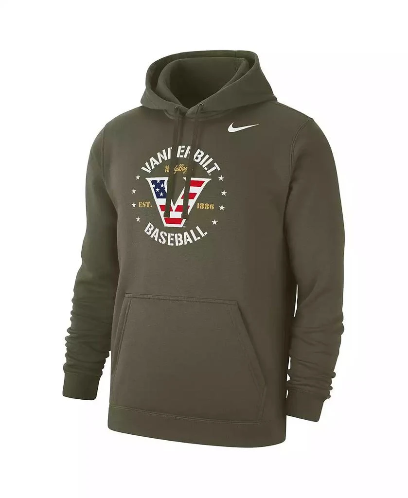 商品NIKE|Men's Olive Vanderbilt Commodores Baseball Military Appreciation Pullover Hoodie,价格¥564,第2张图片详细描述